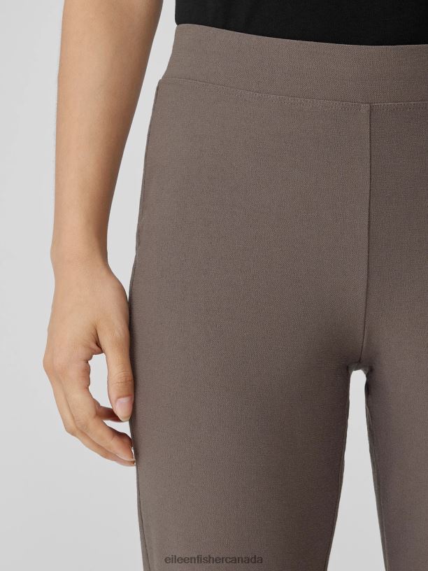 EILEEN FISHER Washable Stretch Crepe Pant Slim Fit Ankle Length Women COBBLESTONE Clothing 024FN586