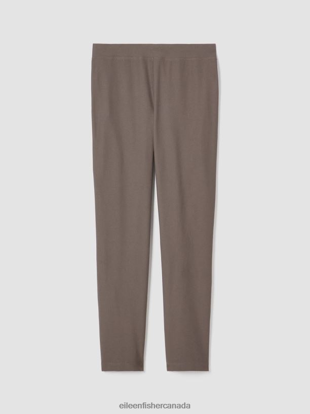 EILEEN FISHER Washable Stretch Crepe Pant Slim Fit Ankle Length Women COBBLESTONE Clothing 024FN586
