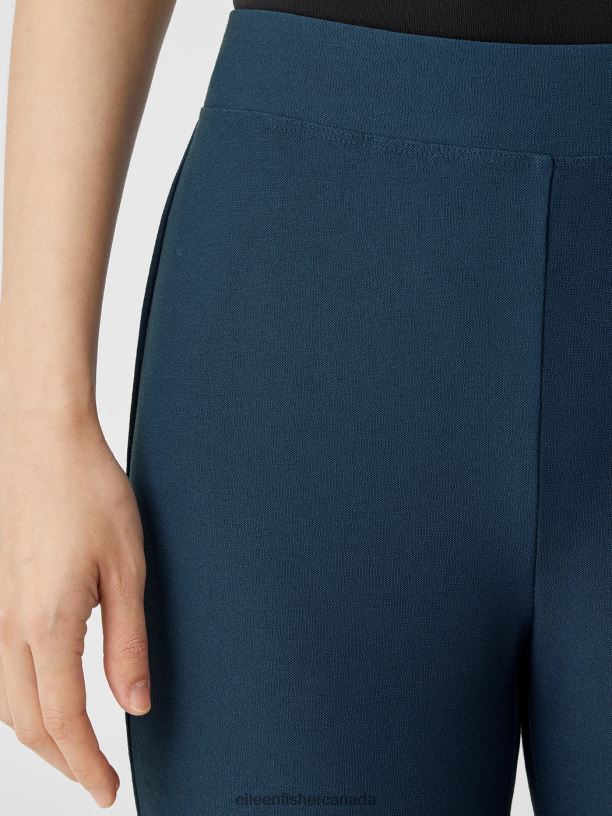 EILEEN FISHER Washable Stretch Crepe Pant Slim Fit Ankle Length Women DEEP ADRIATIC Clothing 024FN696