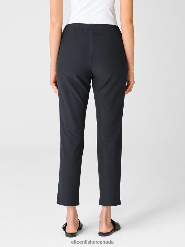 EILEEN FISHER Washable Stretch Crepe Pant Slim Fit Ankle Length Women GRAPHITE Clothing 024FN582