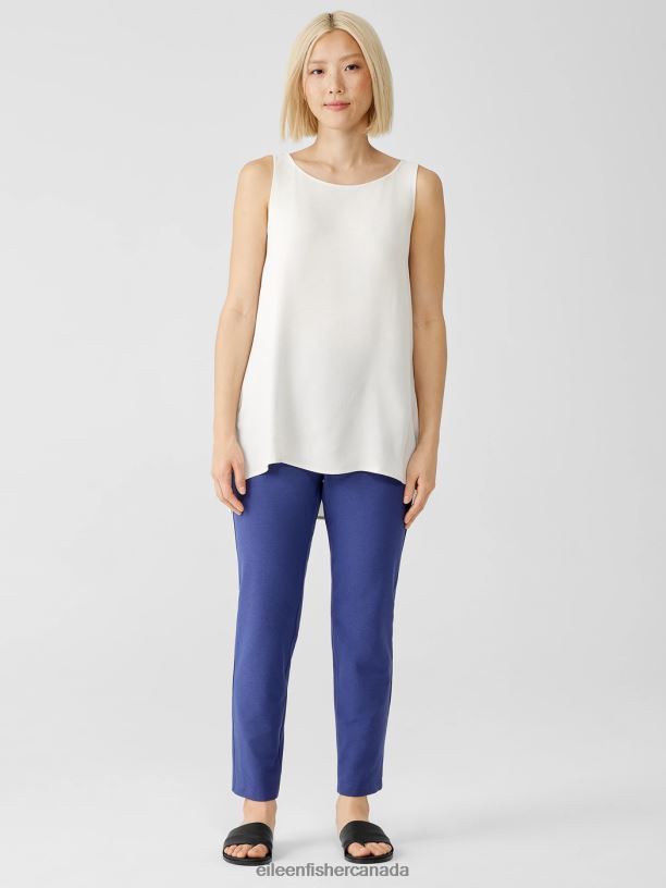 EILEEN FISHER Washable Stretch Crepe Pant Slim Fit Ankle Length Women IRIS Clothing 024FN697