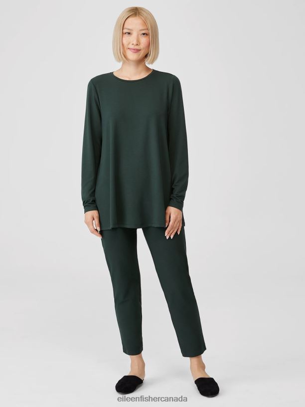 EILEEN FISHER Washable Stretch Crepe Pant Slim Fit Ankle Length Women IVY Clothing 024FN743