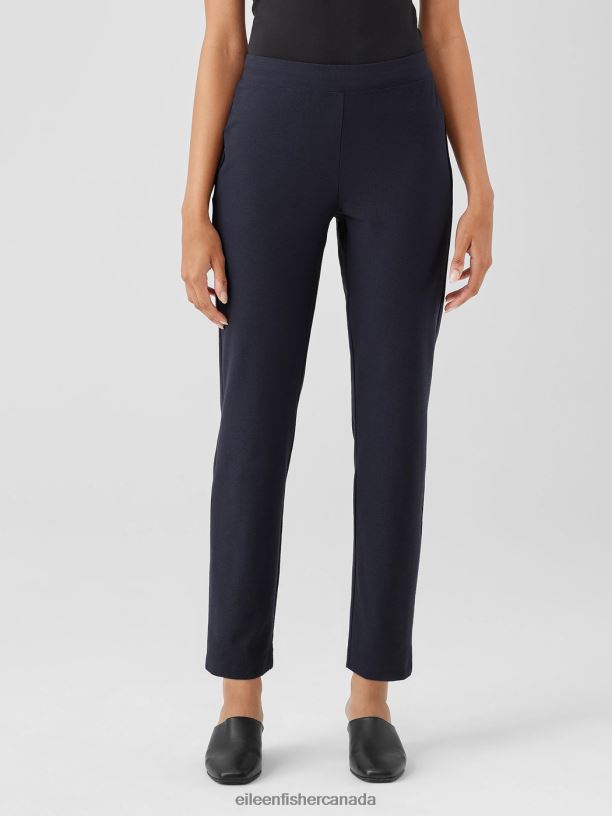 EILEEN FISHER Washable Stretch Crepe Pant Slim Fit Ankle Length Women NOCTURNE Clothing 024FN588