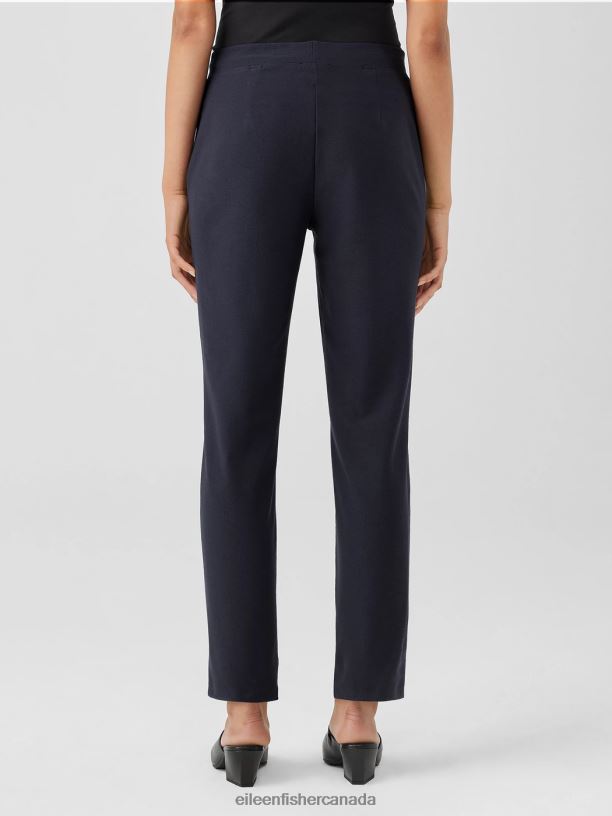 EILEEN FISHER Washable Stretch Crepe Pant Slim Fit Ankle Length Women NOCTURNE Clothing 024FN588