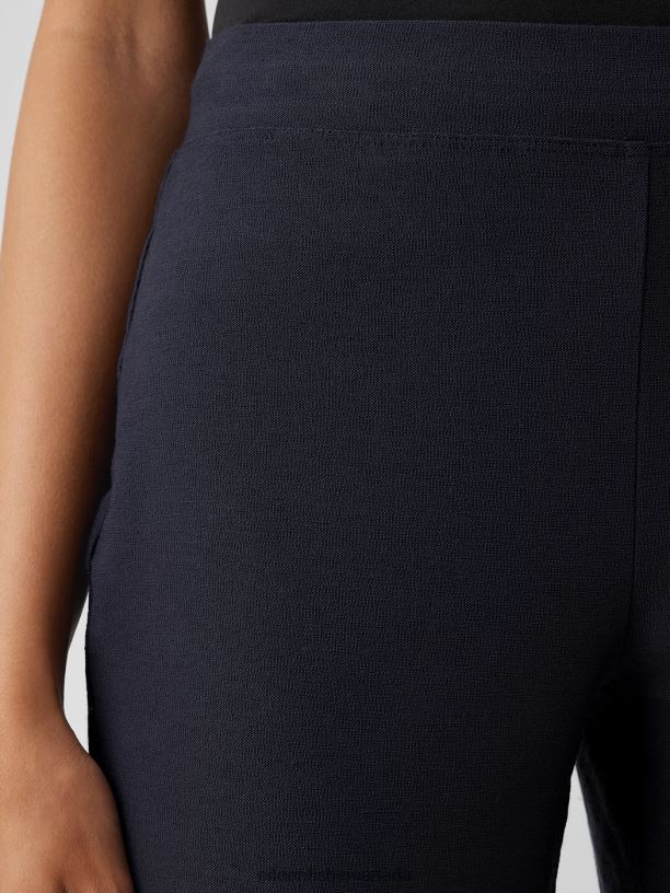 EILEEN FISHER Washable Stretch Crepe Pant Slim Fit Ankle Length Women NOCTURNE Clothing 024FN588