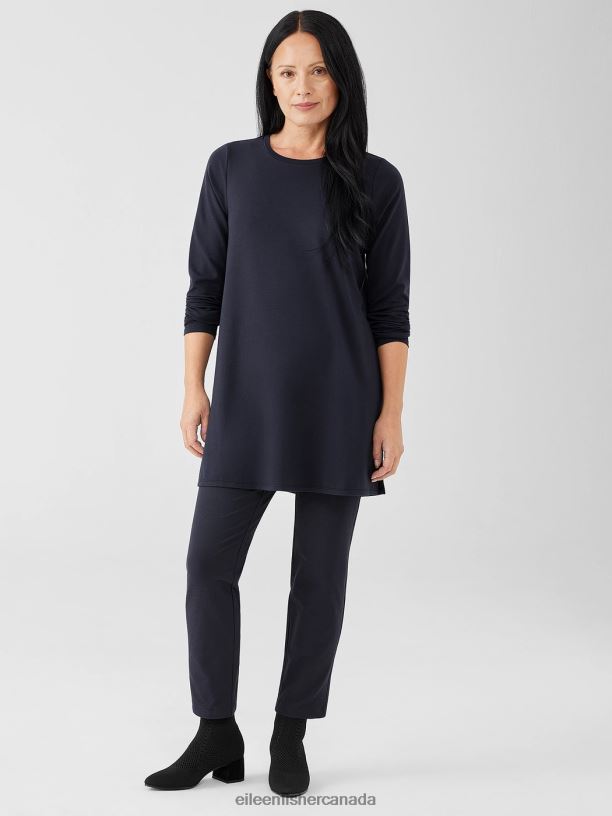 EILEEN FISHER Washable Stretch Crepe Pant Slim Fit Ankle Length Women NOCTURNE Clothing 024FN588