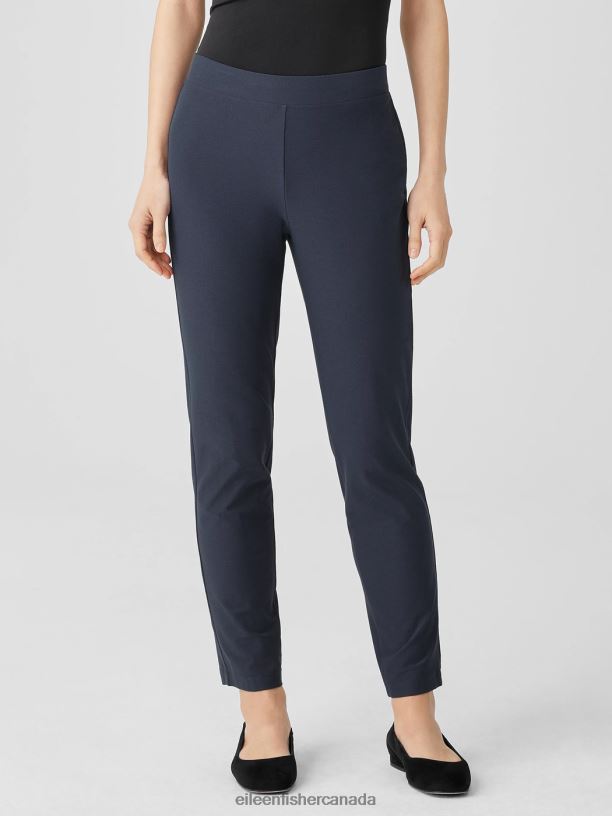 EILEEN FISHER Washable Stretch Crepe Pant Slim Fit Ankle Length Women OCEAN Clothing 024FN581