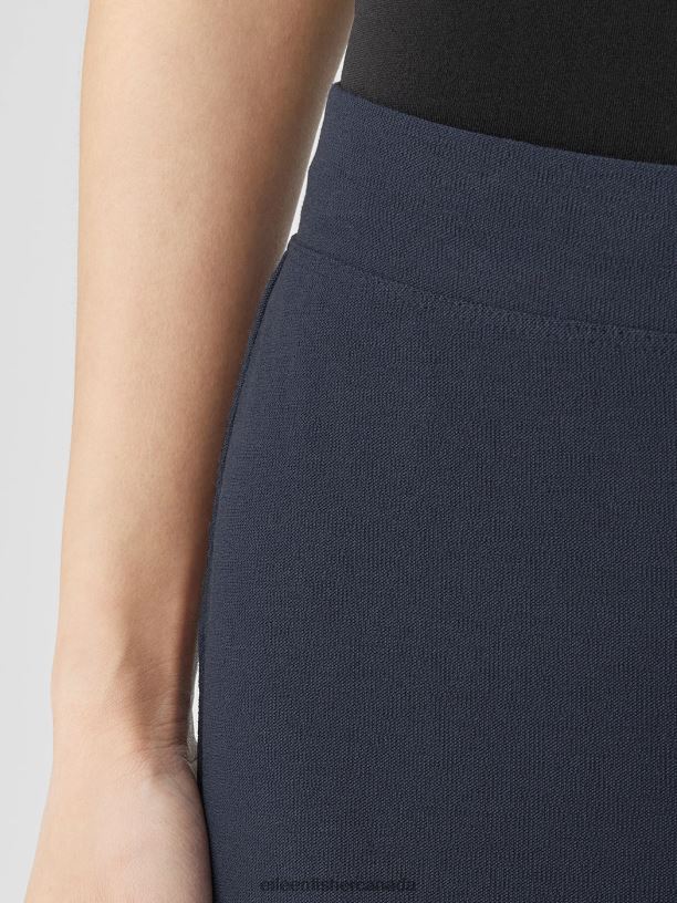 EILEEN FISHER Washable Stretch Crepe Pant Slim Fit Ankle Length Women OCEAN Clothing 024FN581