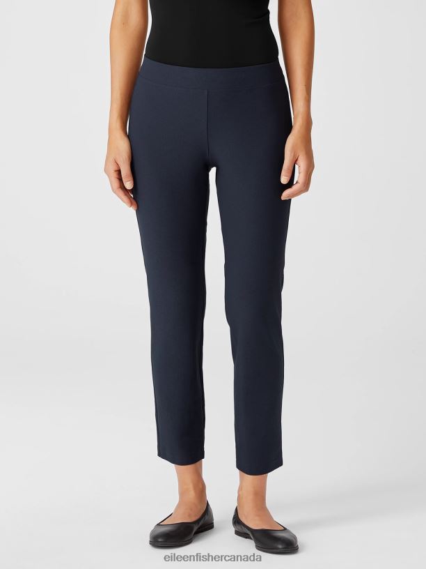 EILEEN FISHER Washable Stretch Crepe Pant Slim Fit Ankle Length Women OCEAN Clothing 024FN698