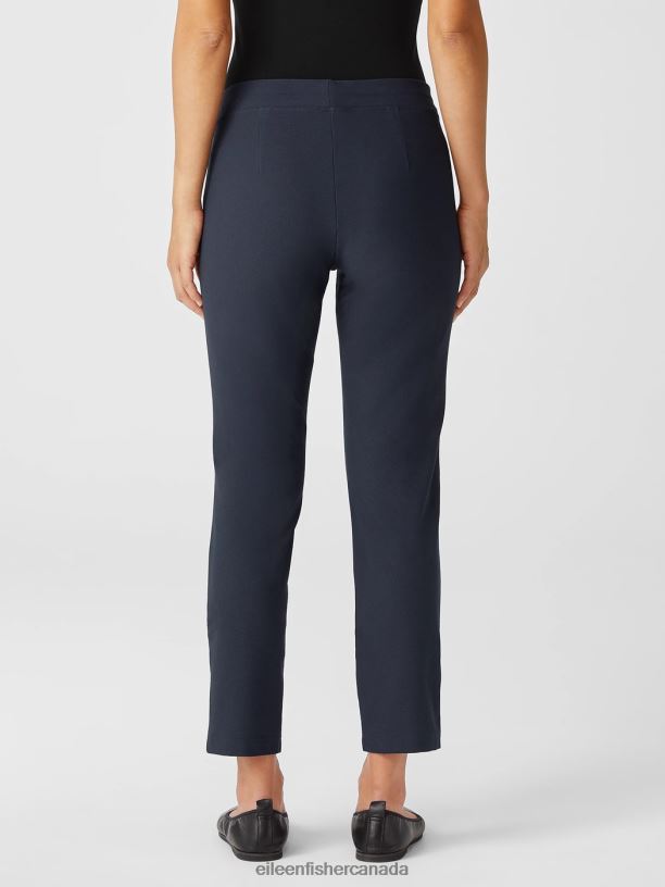 EILEEN FISHER Washable Stretch Crepe Pant Slim Fit Ankle Length Women OCEAN Clothing 024FN698
