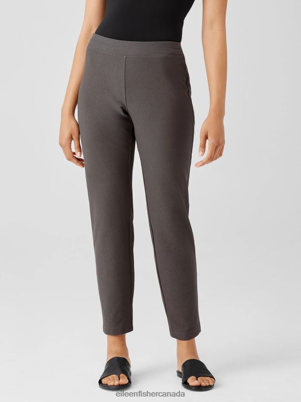 EILEEN FISHER Washable Stretch Crepe Pant Slim Fit Ankle Length Women RYE Clothing 024FN585