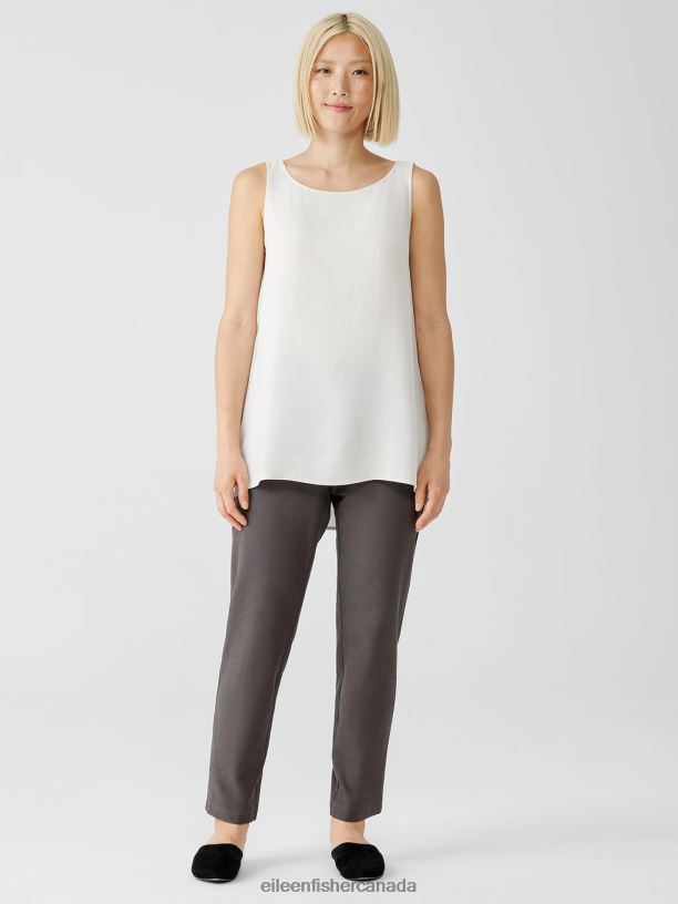EILEEN FISHER Washable Stretch Crepe Pant Slim Fit Ankle Length Women RYE Clothing 024FN585