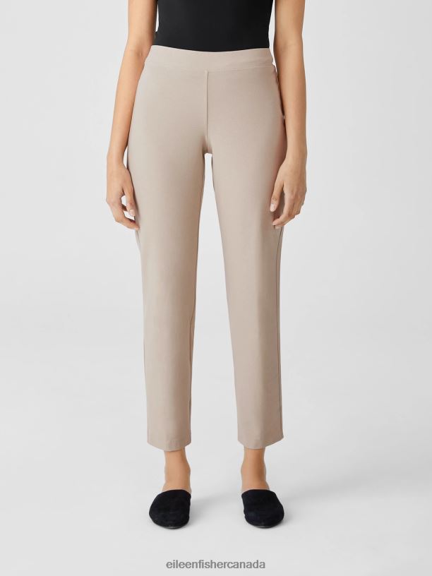 EILEEN FISHER Washable Stretch Crepe Pant Slim Fit Ankle Length Women WHEAT Clothing 024FN584