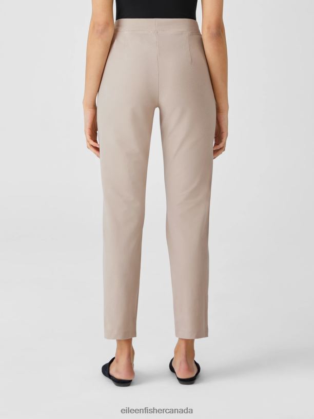 EILEEN FISHER Washable Stretch Crepe Pant Slim Fit Ankle Length Women WHEAT Clothing 024FN584