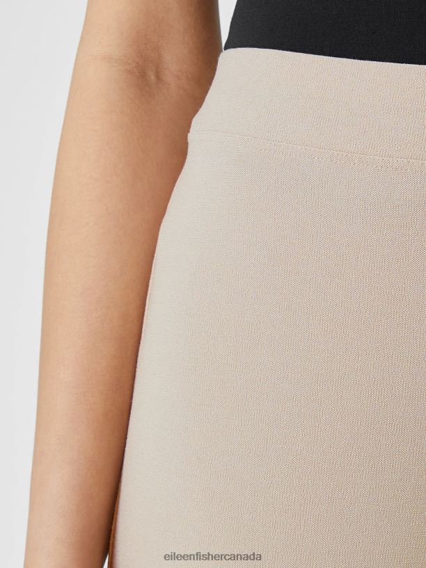 EILEEN FISHER Washable Stretch Crepe Pant Slim Fit Ankle Length Women WHEAT Clothing 024FN584