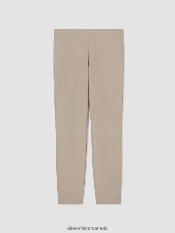 EILEEN FISHER Washable Stretch Crepe Pant Slim Fit Ankle Length Women WHEAT Clothing 024FN584