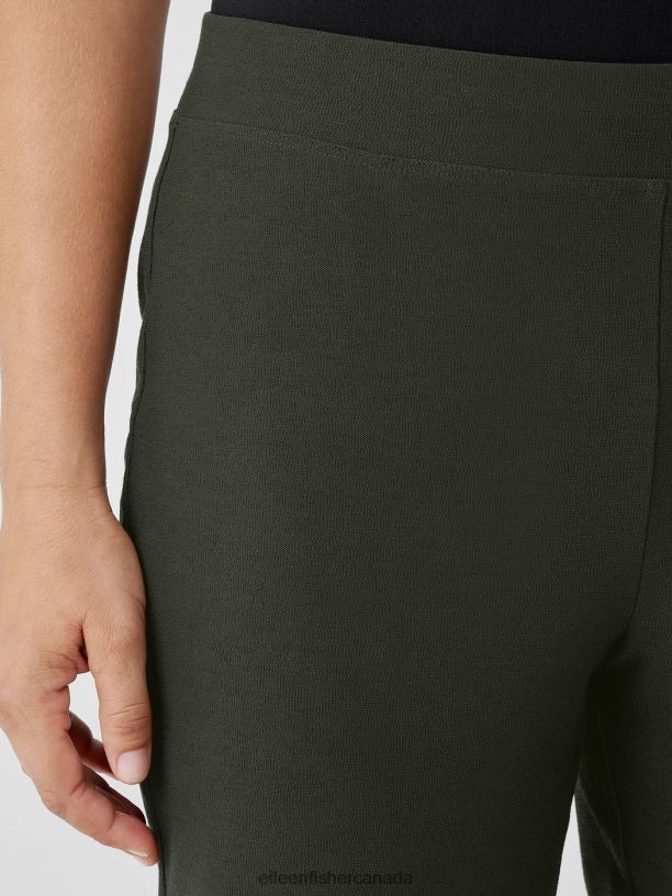 EILEEN FISHER Washable Stretch Crepe Pant Slim Fit Ankle Length Women WOODLAND Clothing 024FN695