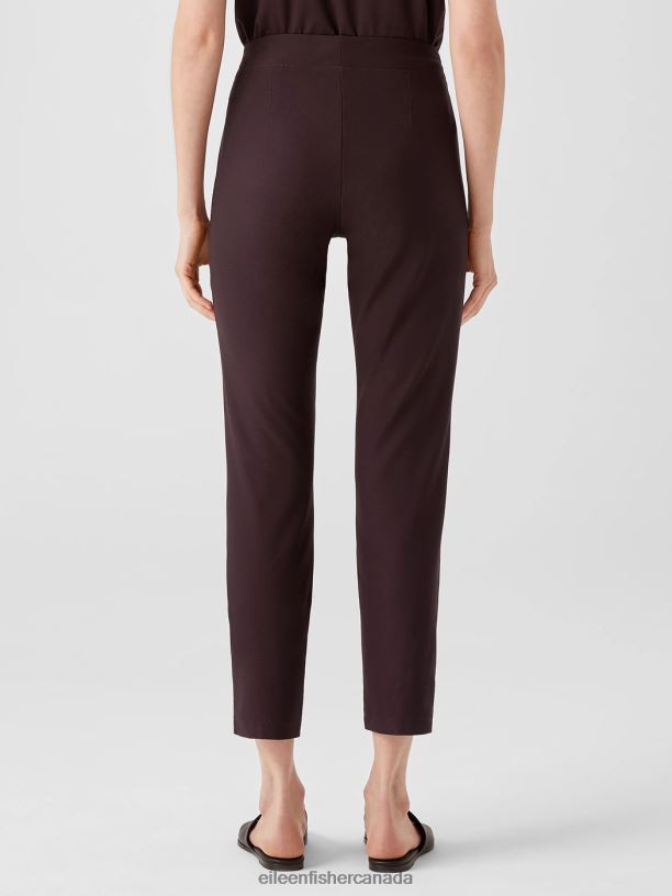 EILEEN FISHER Washable Stretch Crepe Slim Ankle Pant Slim Fit Ankle Length Women CASSIS Clothing 024FN813