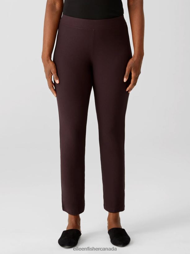 EILEEN FISHER Washable Stretch Crepe Slim Ankle Pant Slim Fit Women CASSIS Clothing 024FN815