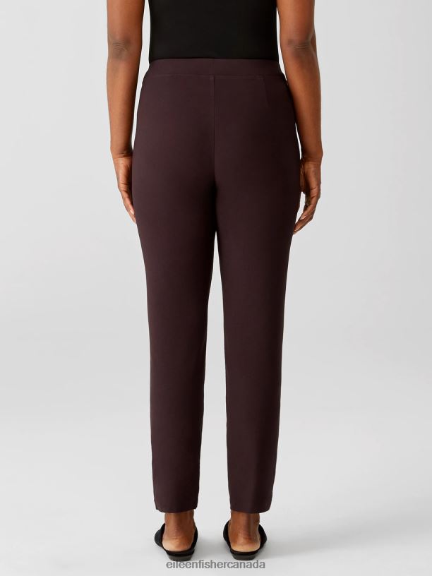 EILEEN FISHER Washable Stretch Crepe Slim Ankle Pant Slim Fit Women CASSIS Clothing 024FN815