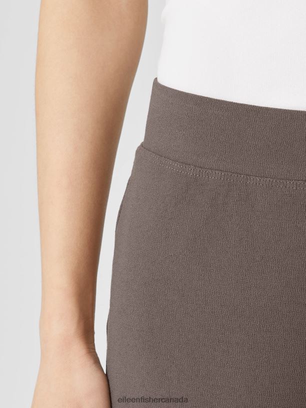 EILEEN FISHER Washable Stretch Crepe Straight Pant Easy Fit Ankle Length Women COBBLESTONE Clothing 024FN577