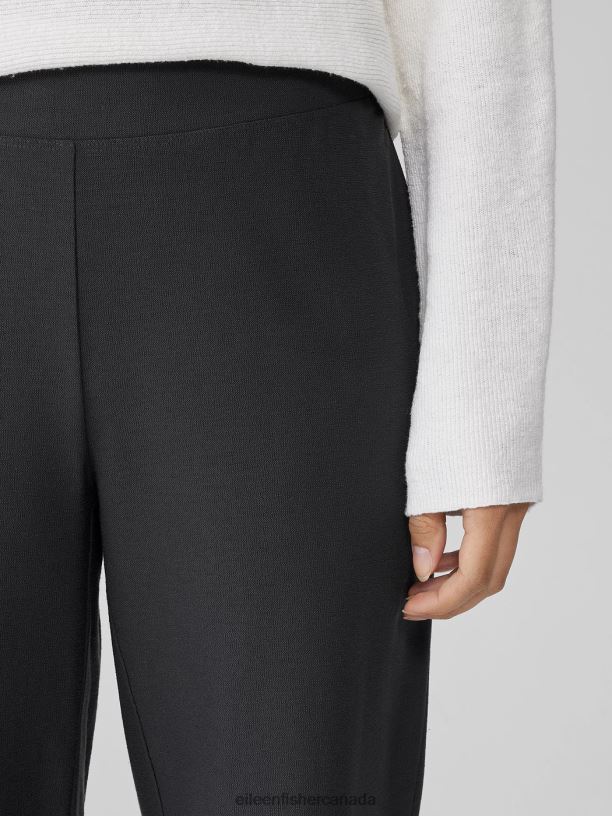 EILEEN FISHER Washable Stretch Crepe Straight Pant Easy Fit Ankle Length Women GRAPHITE Clothing 024FN576