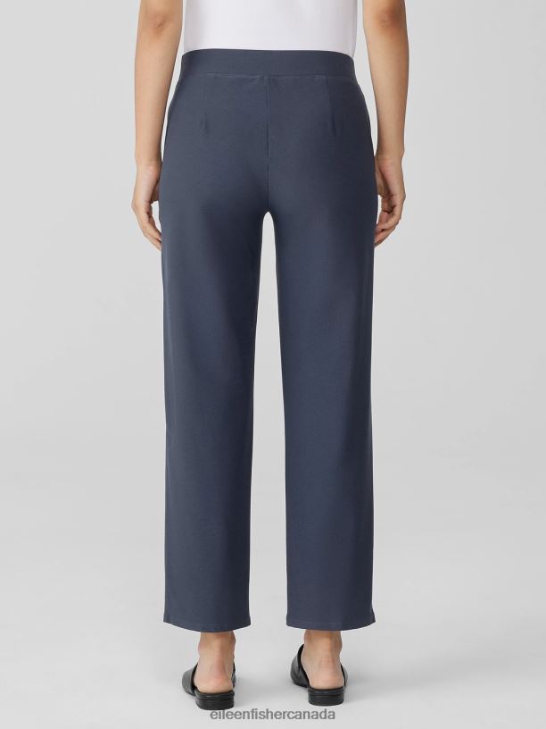 EILEEN FISHER Washable Stretch Crepe Straight Pant Easy Fit Ankle Length Women OCEAN Clothing 024FN578