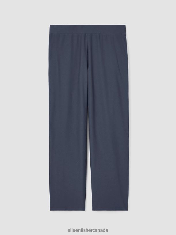 EILEEN FISHER Washable Stretch Crepe Straight Pant Easy Fit Ankle Length Women OCEAN Clothing 024FN578