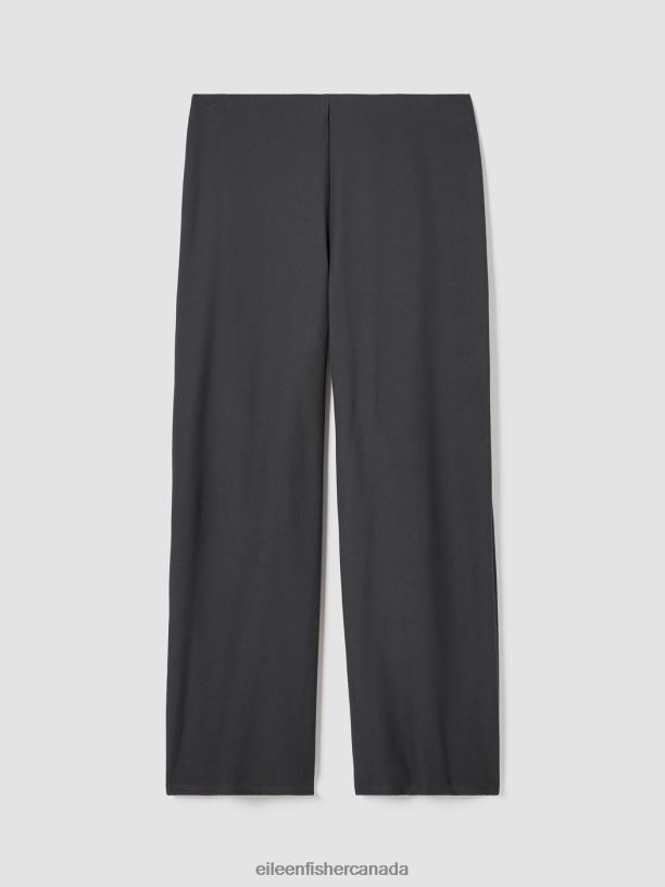 EILEEN FISHER Washable Stretch Crepe Wide-Leg Pant Easy Fit Ankle Length Women GRAPHITE Clothing 024FN592