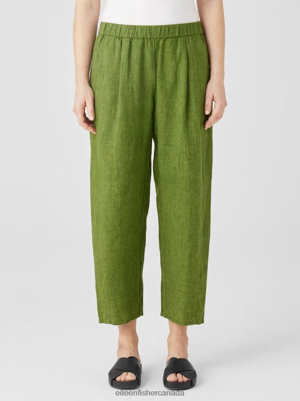 EILEEN FISHER Washed Organic Linen Delave Lantern Pant Easy Fit Cropped Length Women FIELD Clothing 024FN565