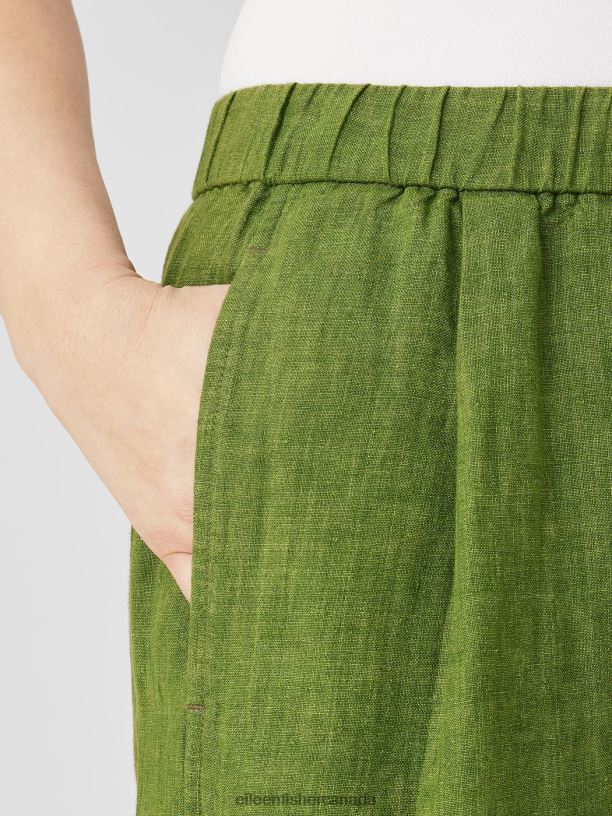 EILEEN FISHER Washed Organic Linen Delave Lantern Pant Easy Fit Cropped Length Women FIELD Clothing 024FN565