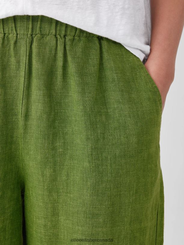EILEEN FISHER Washed Organic Linen Delave Wide-Leg Pant Easy Fit Cropped Length Women FIELD Clothing 024FN570
