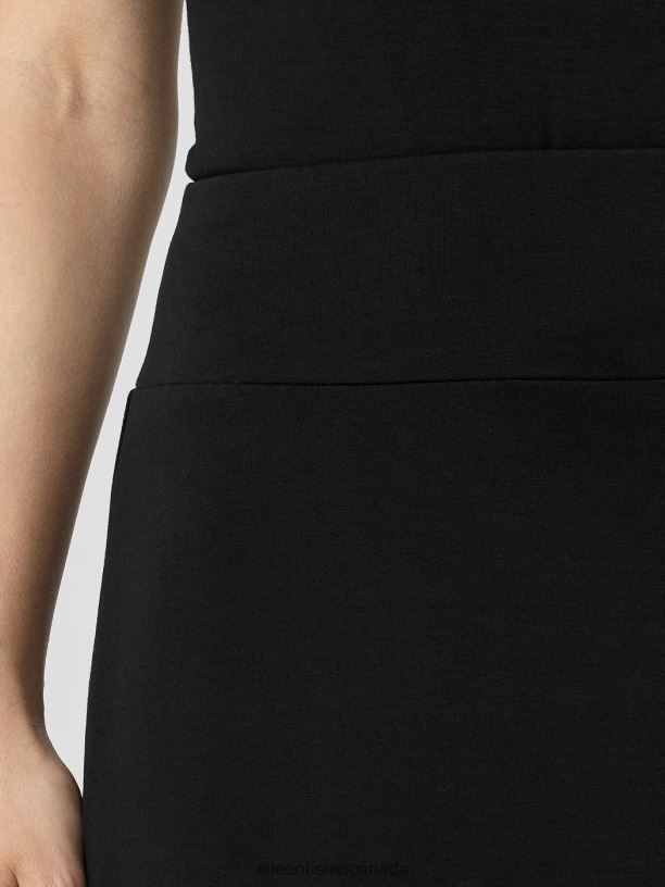 EILEEN FISHER Stretch Jersey Knit A-Line Skirt Easy Fit Full Length Women BLACK Clothing 024FN871
