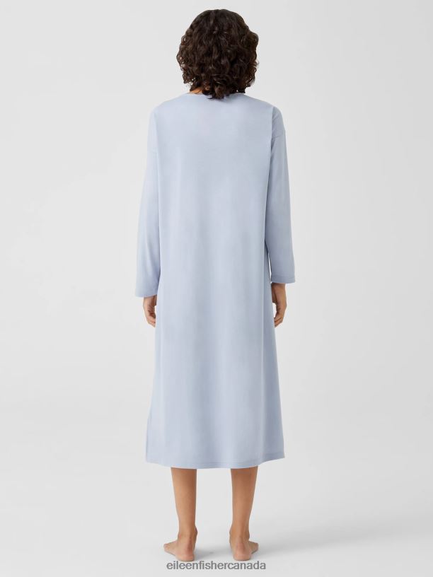 EILEEN FISHER Cozy Organic Cotton Interlock Dress Boxy Fit Calf Length Women DELPHINE Clothing 024FN977