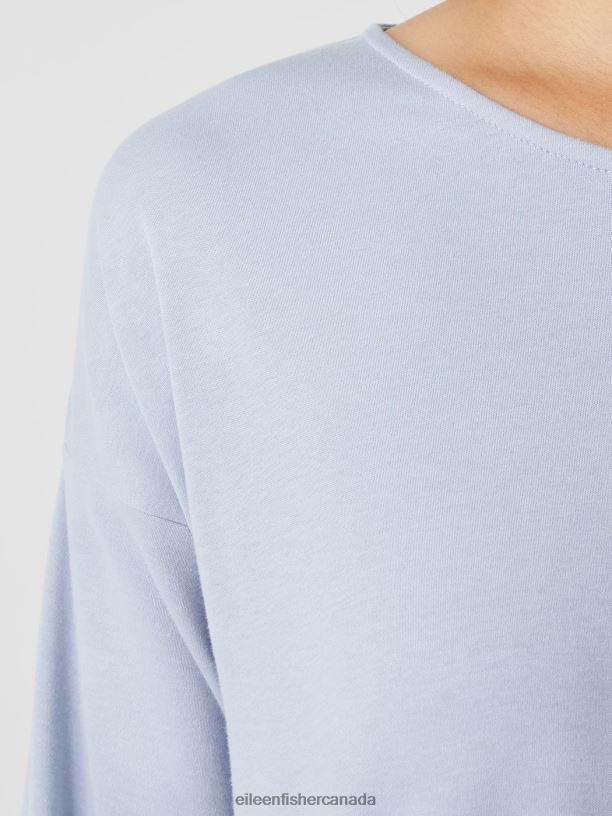 EILEEN FISHER Cozy Organic Cotton Interlock Dress Boxy Fit Calf Length Women DELPHINE Clothing 024FN977