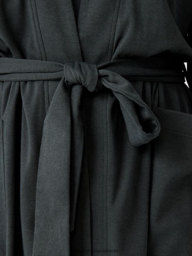 EILEEN FISHER Cozy Organic Cotton Interlock Robe Boxy Fit Calf Length Women IVY Clothing 024FN942