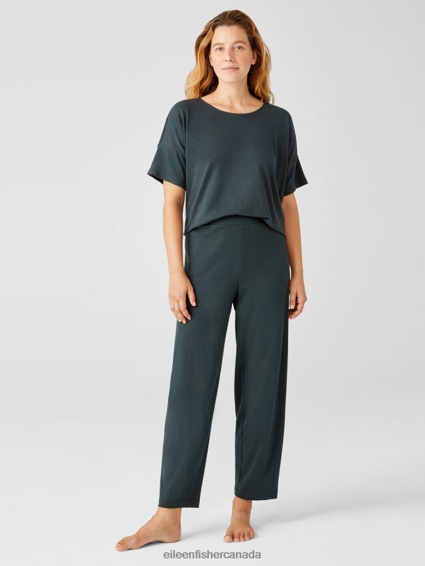 EILEEN FISHER Cozy Organic Cotton Interlock Lantern Pant Easy Fit Ankle Length Women IVY Clothing 024FN951