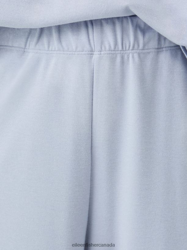 EILEEN FISHER Cozy Organic Cotton Interlock Wide-Leg Pant Easy Fit Ankle Length Women DELPHINE Clothing 024FN918