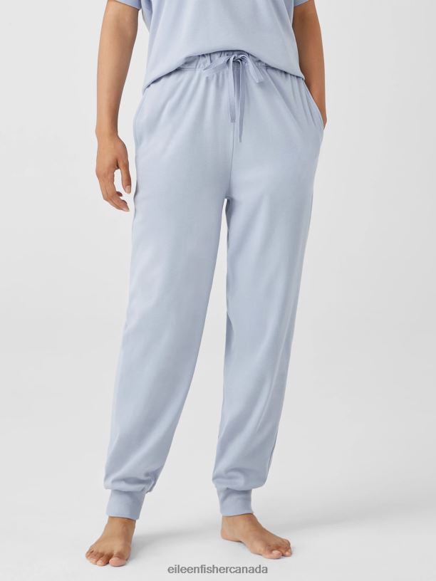 EILEEN FISHER Organic Cotton InterlockJogger Sleep Pant Easy Fit Ankle Length Women DELPHINE Clothing 024FN911