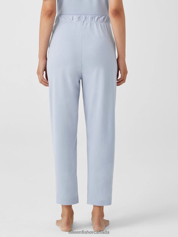 EILEEN FISHER Organic Cotton Interlock Slouchy Sleep Pant Easy Fit Cropped Length Women DELPHINE Clothing 024FN970
