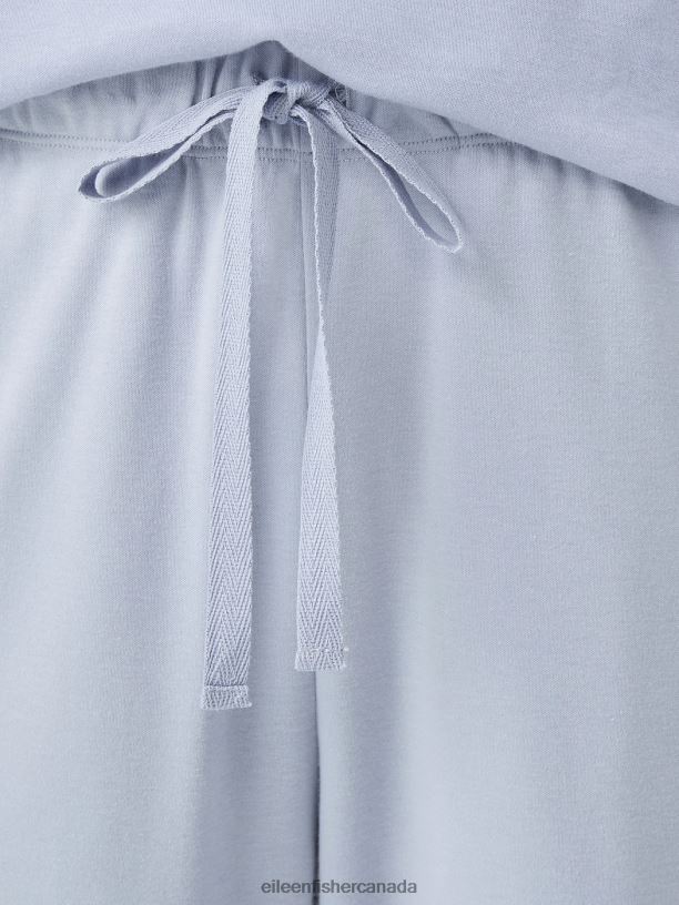 EILEEN FISHER Organic Cotton Interlock Slouchy Sleep Pant Easy Fit Cropped Length Women DELPHINE Clothing 024FN970