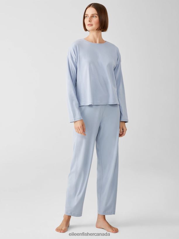 EILEEN FISHER Cozy Organic Cotton Interlock Box-Top Boxy Fit Short Length Women DELPHINE Clothing 024FN988