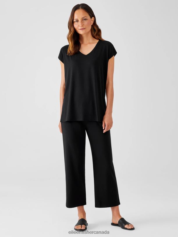 EILEEN FISHER Fine Jersey Square Top Boxy Fit Long Length Women PACIFICA Clothing 024FN211