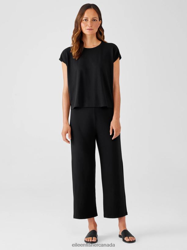 EILEEN FISHER Fine Jersey Square Top Boxy Fit Short Length Women PERIWINKLE Clothing 024FN280