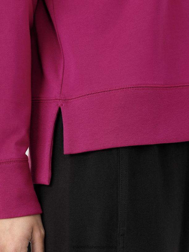 EILEEN FISHER Pima Cotton Stretch Jersey Box-Top Boxy Fit Basic Length Women BLACK Clothing 024FN237