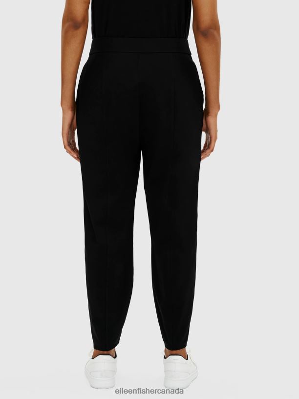 EILEEN FISHER Traceable Cotton Jersey Crew Neck Box-Top Boxy Fit Basic Length Women BLACK Clothing 024FN368