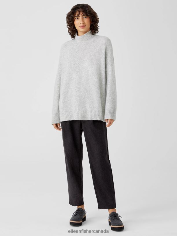 EILEEN FISHER Cashmere Silk Bliss Turtleneck Box-Top Boxy Fit Basic Length Women BLACK Clothing 024FN485