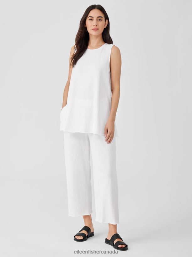 EILEEN FISHER Lightweight Organic Cotton Terry Long Tank Easy Fit Long Length Women BLACK Clothing 024FN9