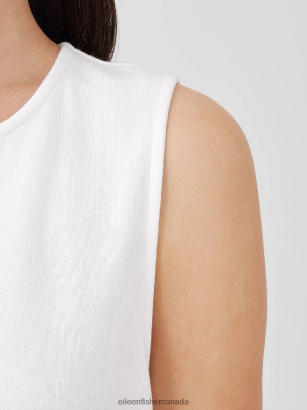 EILEEN FISHER Lightweight Organic Cotton Terry Long Tank Easy Fit Long Length Women BLACK Clothing 024FN9