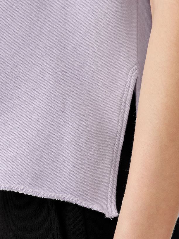 EILEEN FISHER Lightweight Organic Cotton Terry Tank Easy Fit Basic Length Women WISTERIA Clothing 024FN61